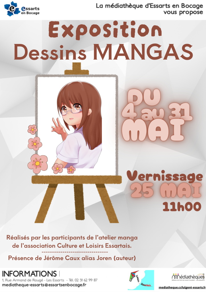 Affiche de l'exposition Dessins Mangas