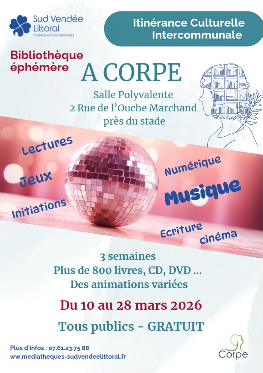 Image de la couverture du programme de la Bibliothèque Ephémère de Corpe.