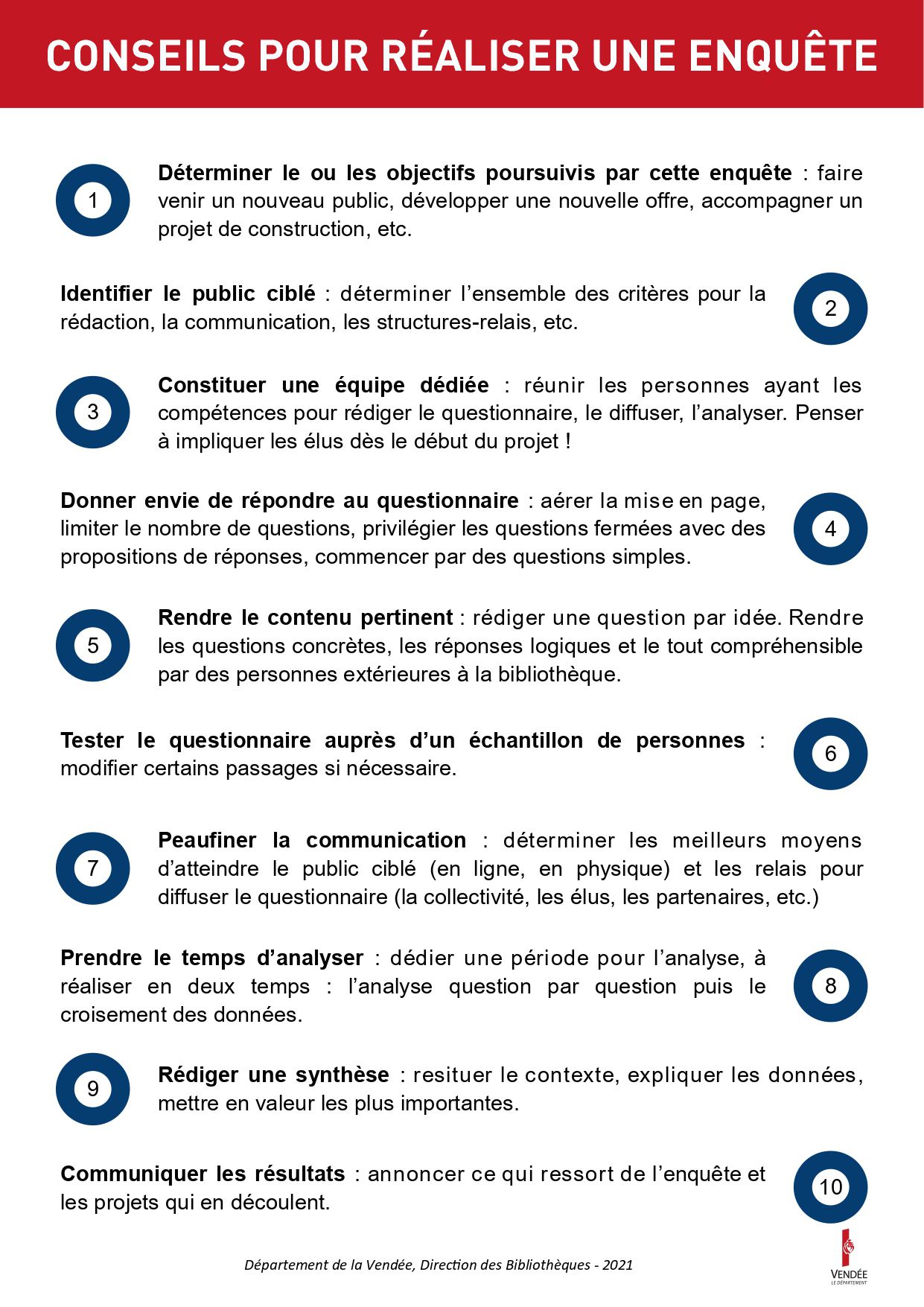 R&eacute;aliser une enqu&ecirc;te Les conseils