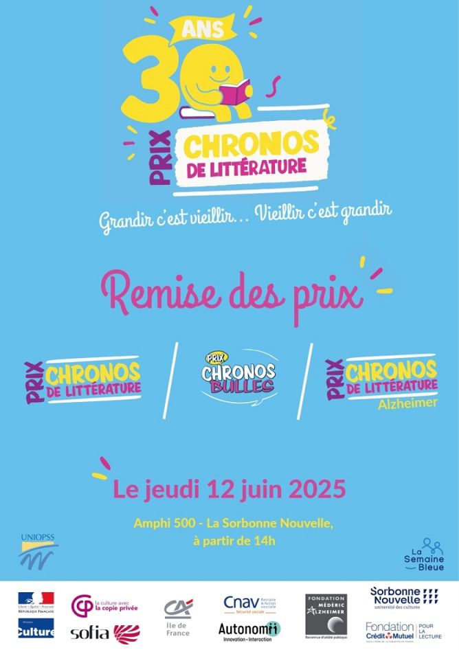 Image de l'affiche de la Remise des Prix du Prix Chronos 2025