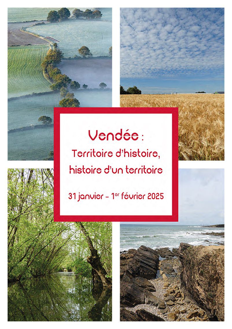 image avec quatre paysages vendéens et le titre du colloque avec ses dates