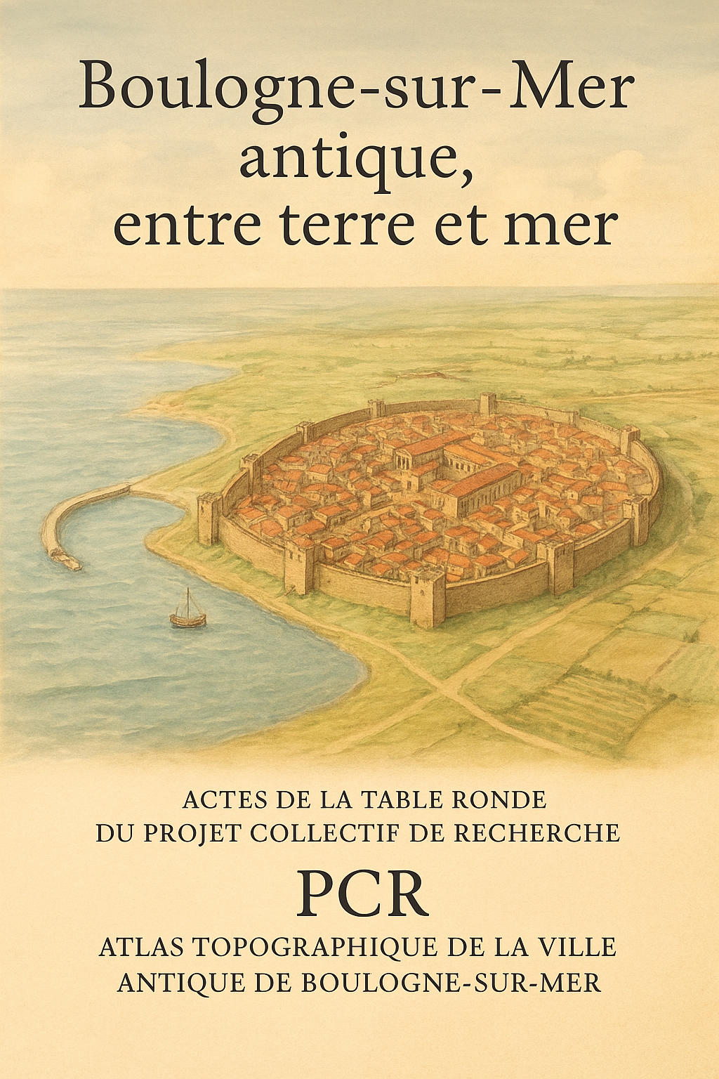 Reconstitution de la ville antique de Boulogne-sur-Mer entre terre et mer.